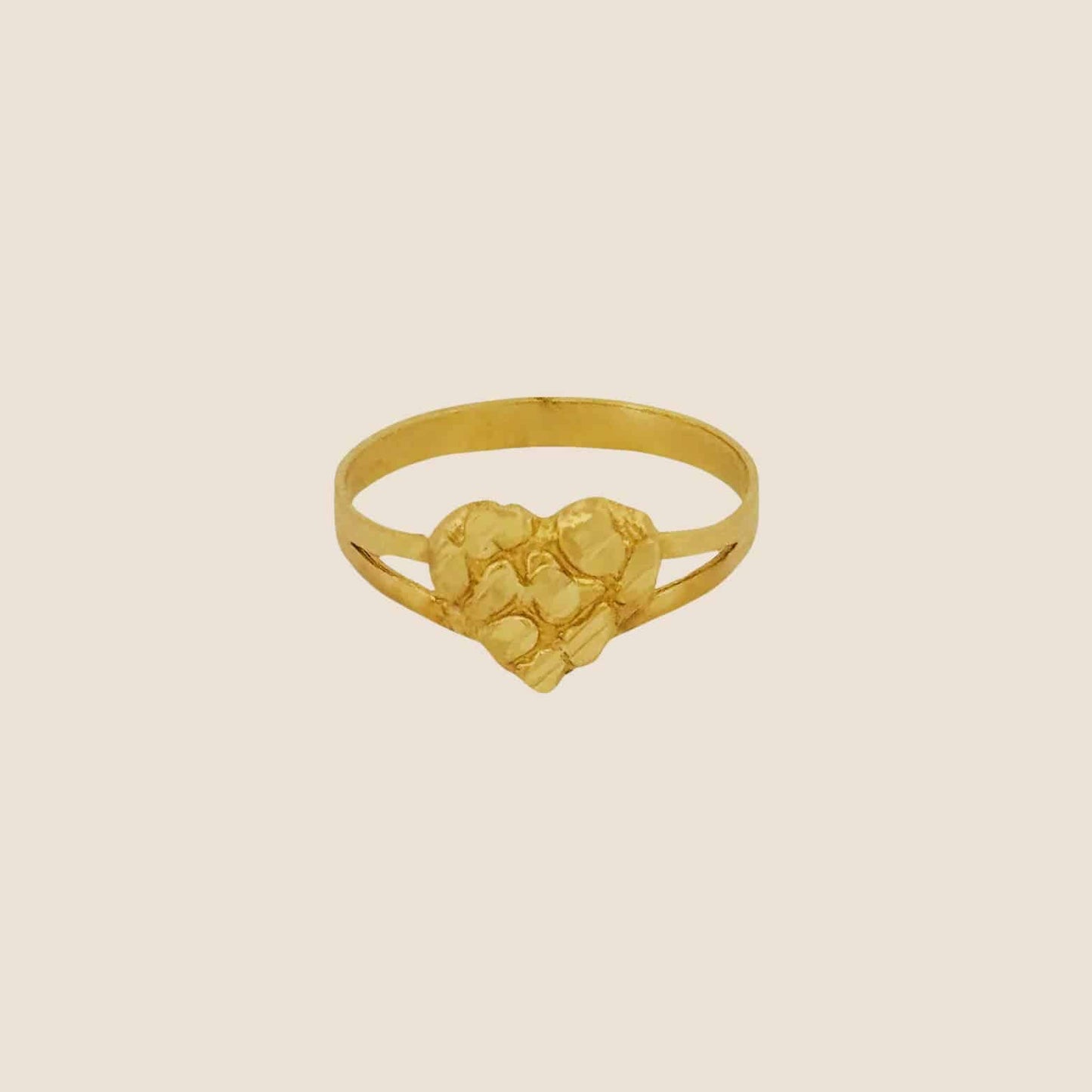 Heart Nugget Ring Yellow / 7 - Kinoro