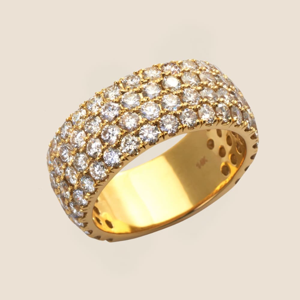 Four Row Diamond Ring