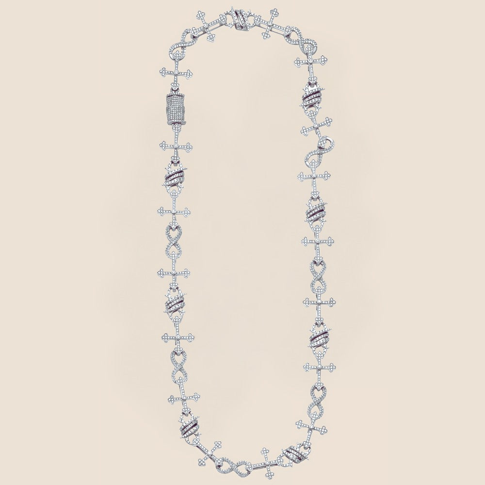 Thorn And Cross Diamond Chain White / 18 - Kinoro