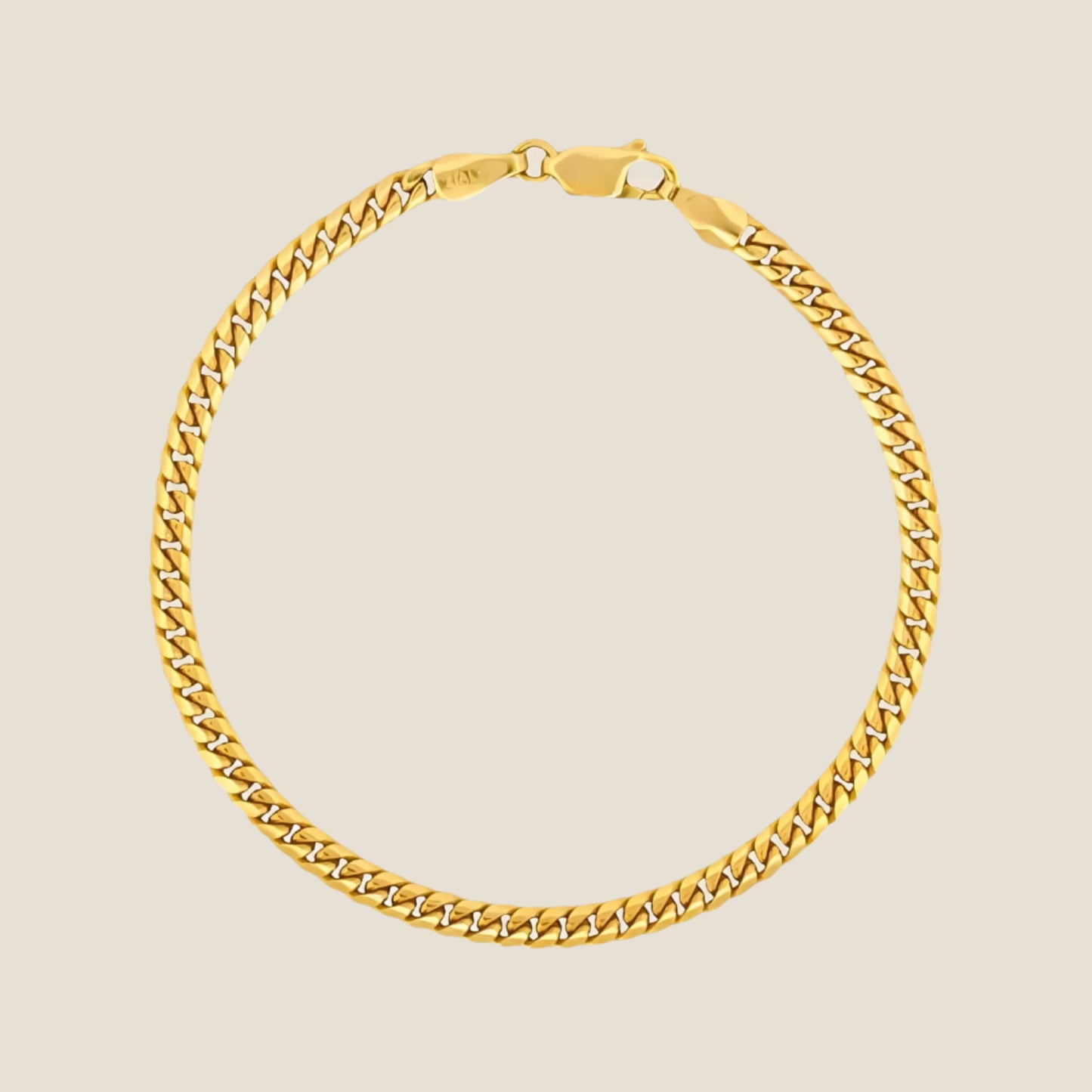 4MM Miami Cuban Link Bracelet Yellow / 8 - Kinoro