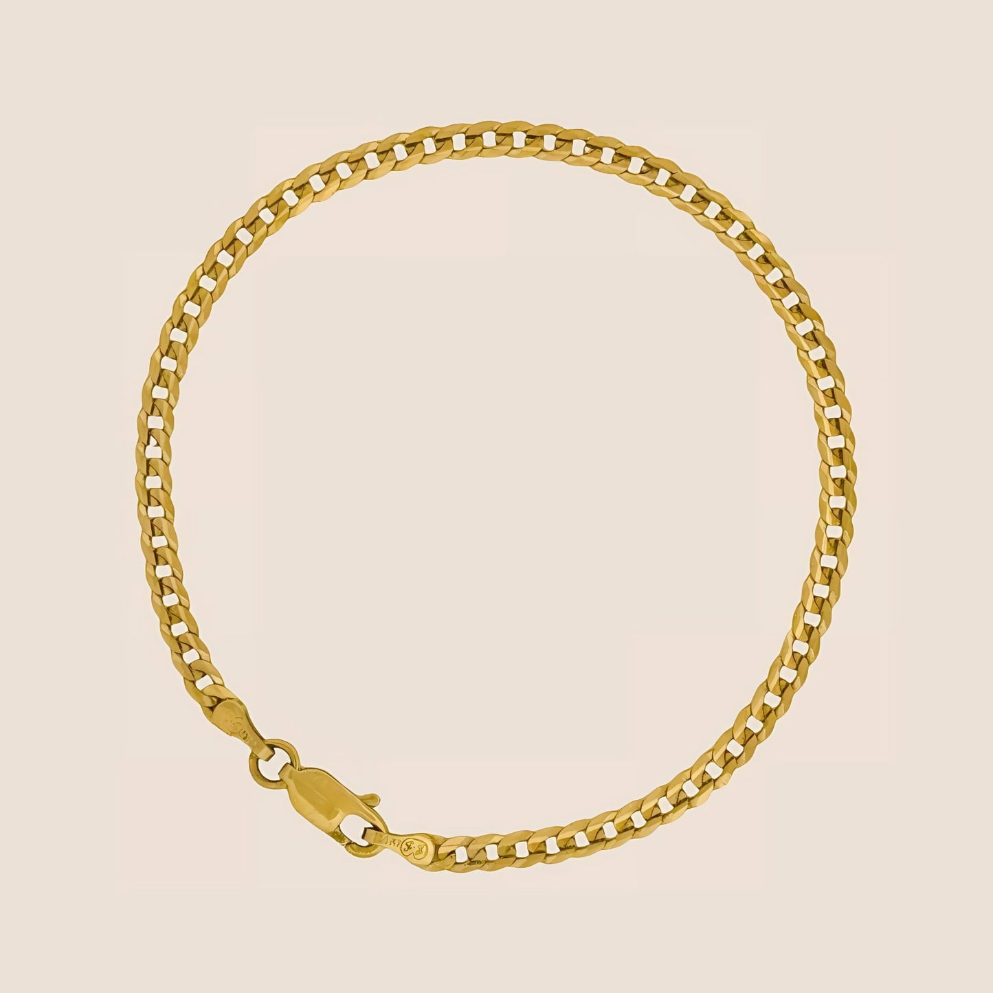 3MM Flat Curb Bracelet Yellow / 7 - Kinoro