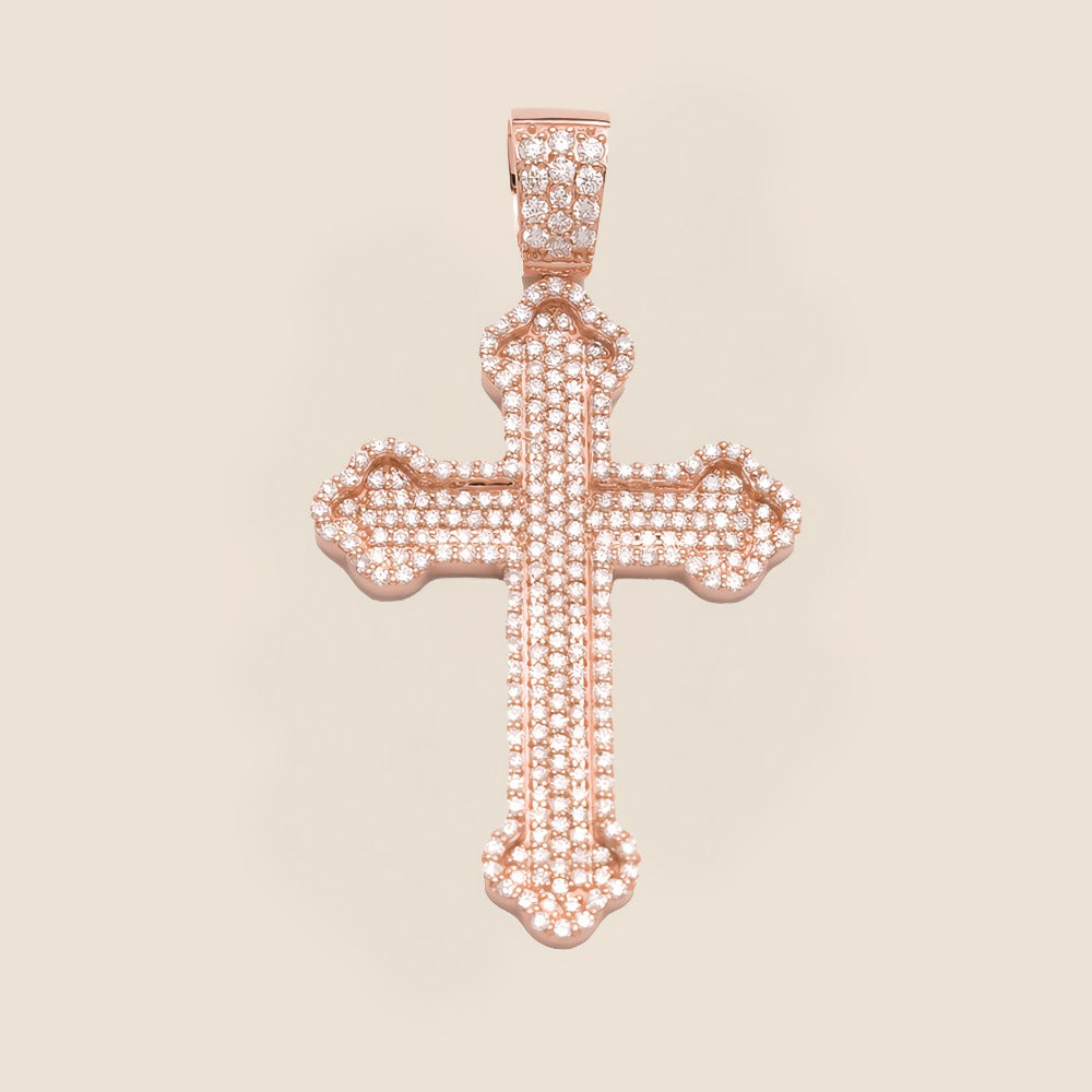 Clover Diamond Cross Pendant Rose - Kinoro