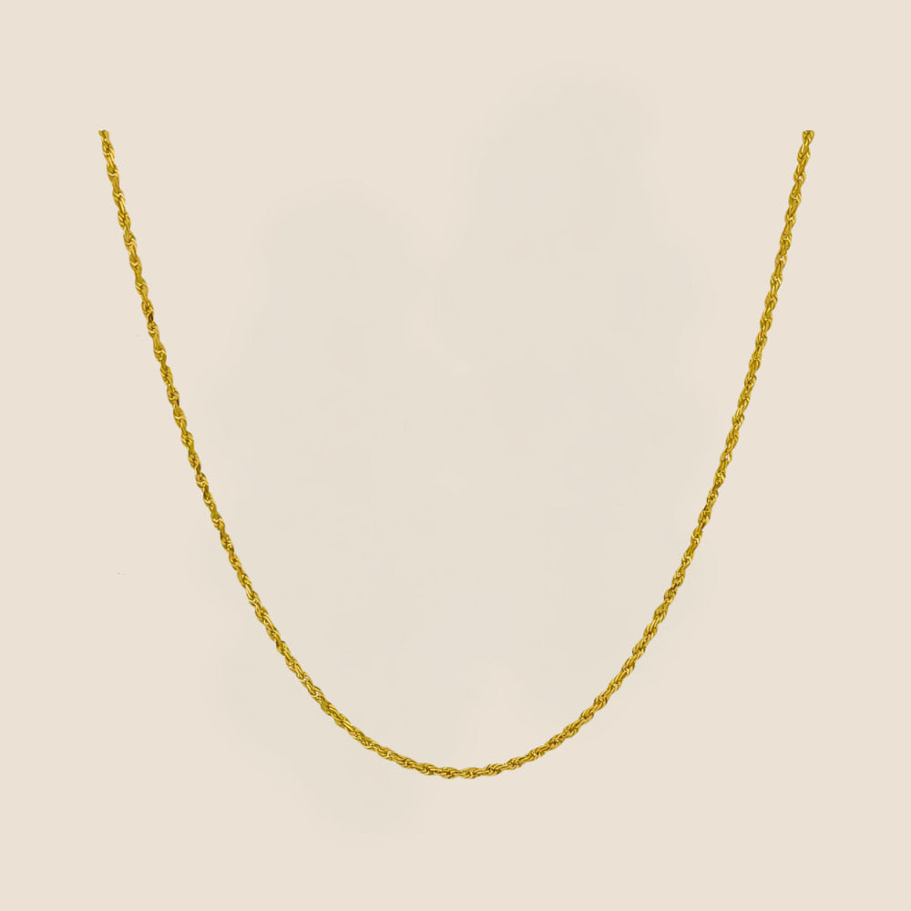 1.5MM Rope Chain Yellow / 16 - Kinoro