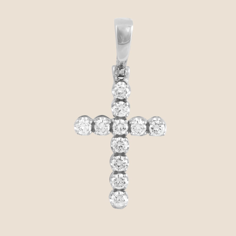 11-Stone Diamond Cross Pendant - Kinoro