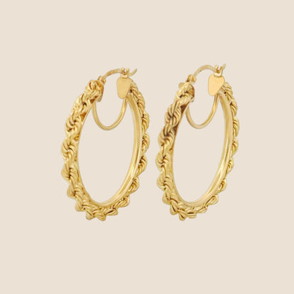 Large Rope Hoop Earrings 