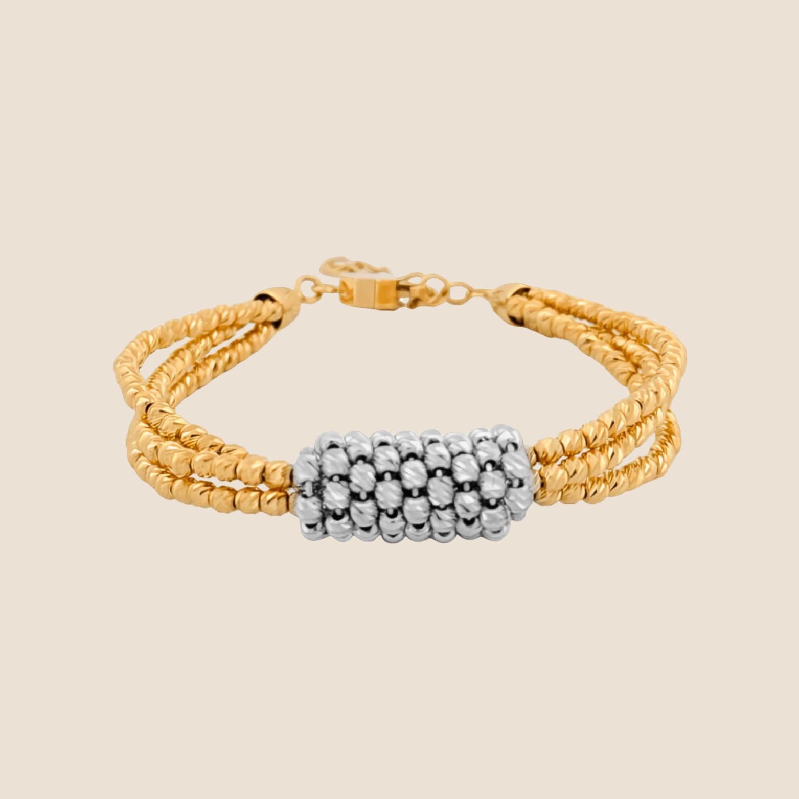 Button Stone Cut Bracelet 