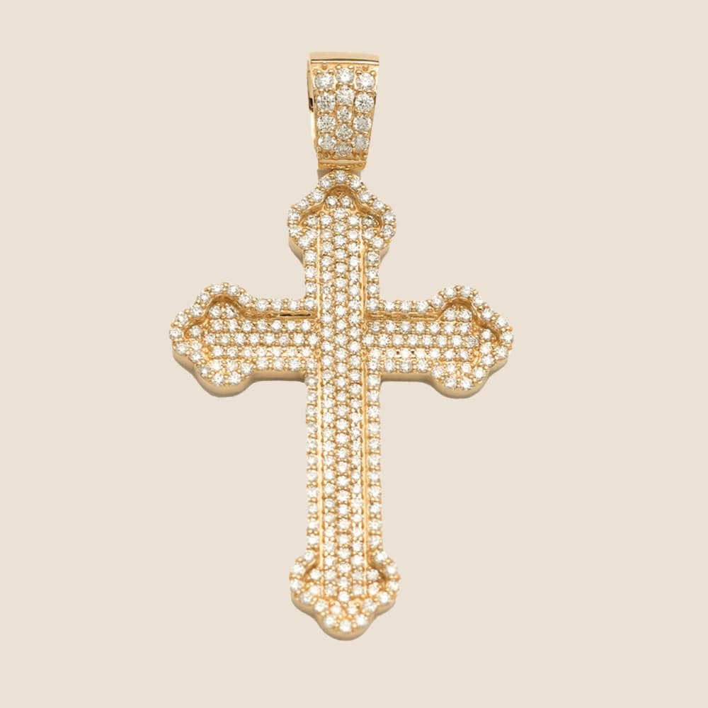 Clover Diamond Cross Pendant