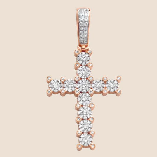 Fleur Diamond Cross Pendant - Kinoro