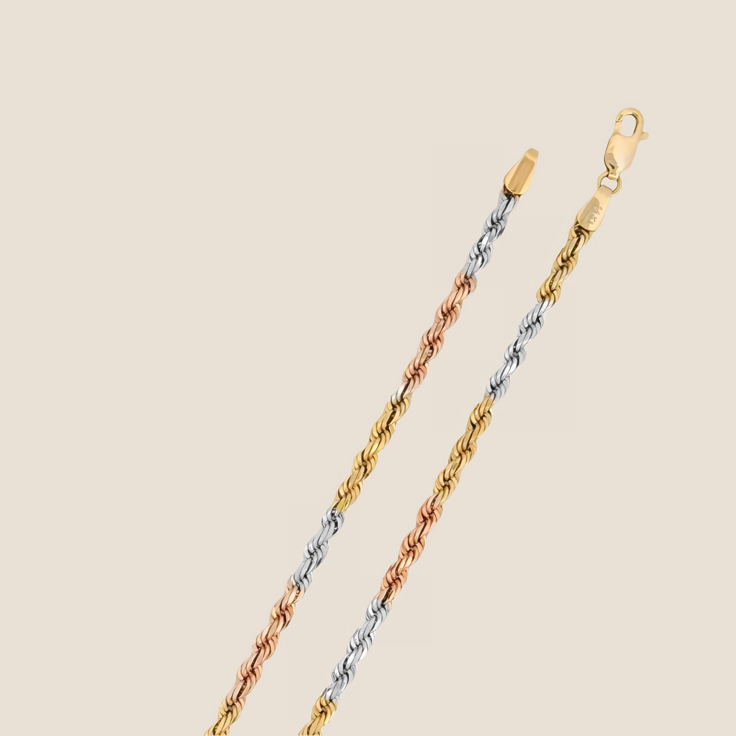 3MM Tri-Color Rope Chain