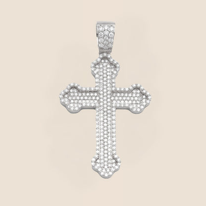 Clover Diamond Cross Pendant