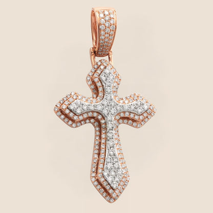 Ornate Diamond Cross Pendant