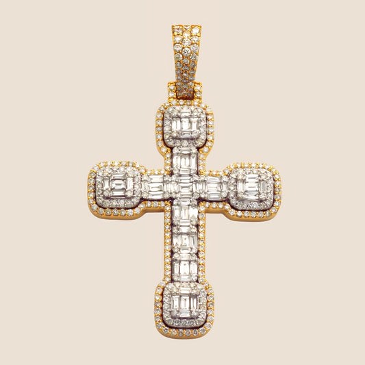 Baguette Diamond Cross Pendant