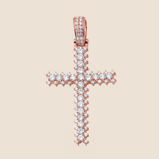 Three-Prong Diamond Cross Pendant - Kinoro