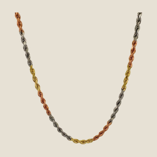 4MM Tri-Color Rope Chain