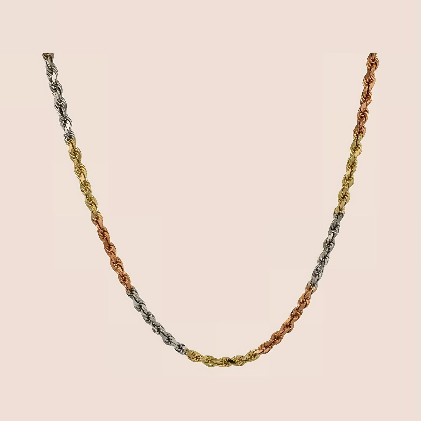 3MM Tri-Color Rope Chain