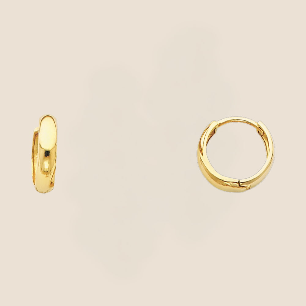 14k yellow gold small huggies