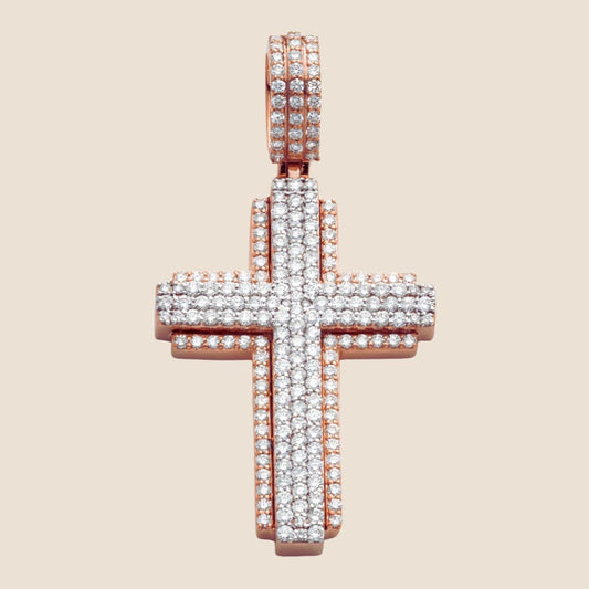 Raised Diamond Cross Pendant - Kinoro