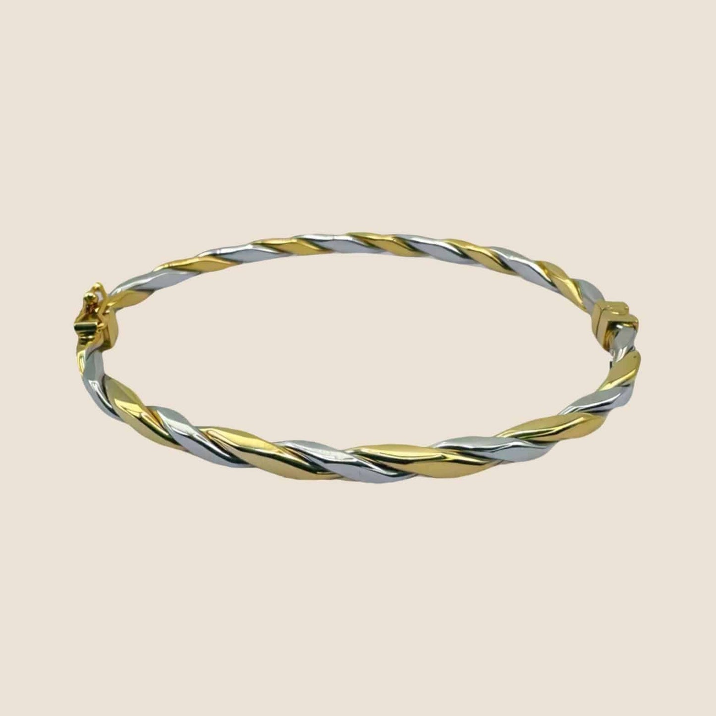 Two Tone Twisted Bangle 